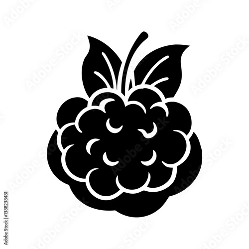 cloudberry fruit icon, cloudberry fruit line art - simple line art of cloudberry fruit, perfect for cloudberry fruit logos and icons