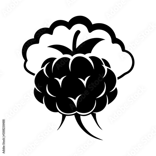 cloudberry fruit icon, cloudberry fruit line art - simple line art of cloudberry fruit, perfect for cloudberry fruit logos and icons