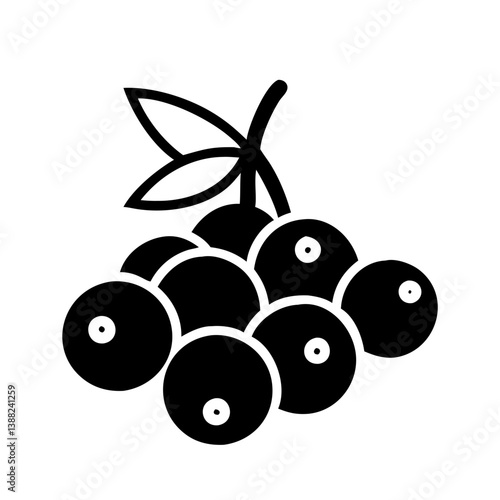 acai berry icon, acai berry line art - simple line art of acai berry, perfect for acai berry logos and icons
