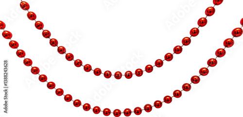 Wallpaper Mural red beads on white background Torontodigital.ca