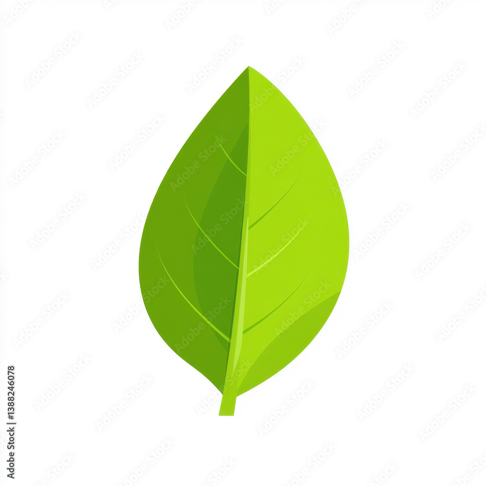 Obraz premium Vibrant Green Leaf Illustration