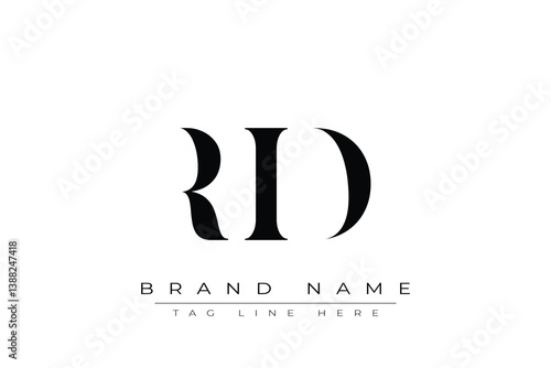 RID abstract letter logo design. This logo is designed by three abstract letters.