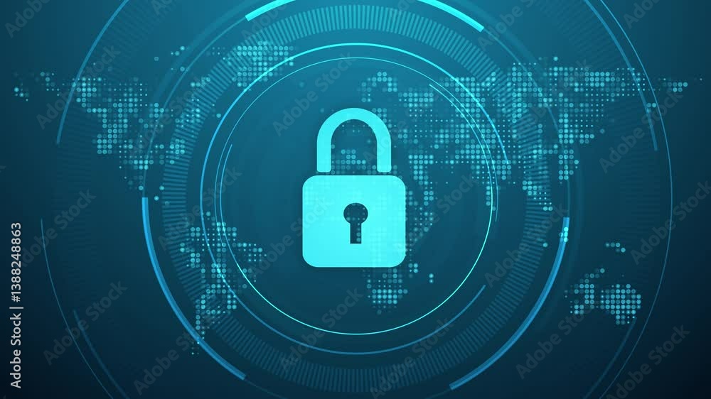 Abstract technical background - lock Abstract technical background - lock