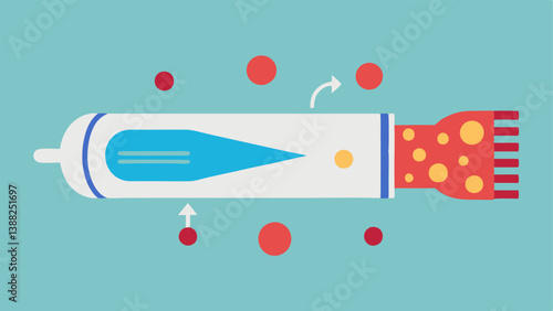 Nanoparticles Delivery A visual showing a primer tube with arrows indicating nanoparticles being delivered deep into the skin upon application.