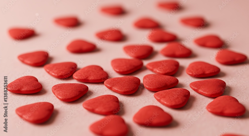 Scattered Hearts: A Gentle Pink Embrace AI Generated Scattered Hearts: A Gentle Pink Embrace AI Generated