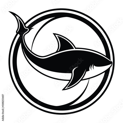 shark fish silhouette vector illustration design.