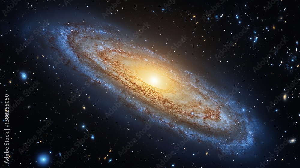 Naklejka premium Explore the andromeda galaxy a spiral galaxy in the local group space cosmos and universe photography