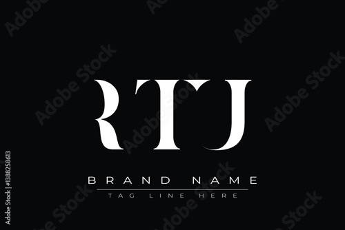 RTU abstract letter logo design. This logo is designed by three abstract letters.