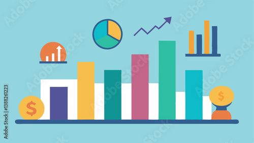 Diversified Portfolio A visual representation of a bar graph showing different investments such as stocks bonds and digital assets reflecting strategies for creating financial