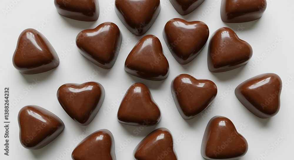 Sweet Surrender: A Scatter of Chocolate Hearts AI Generated Sweet Surrender: A Scatter of Chocolate Hearts AI Generated
