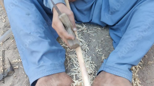 Handcrafted Woodworking with Chisel and Hammer