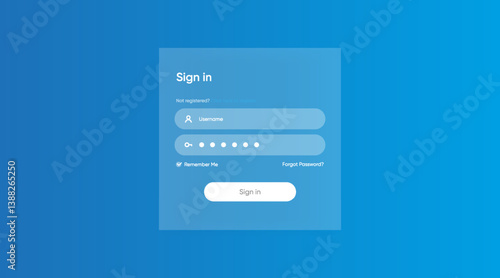 Set of Sign Up and Sign In forms. Registration and login forms page. Professional and User-friendly web and UI UX design elements. Modern Sign in and Register page. Username, email and password.