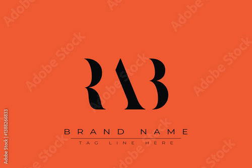 RAB abstract letter logo design. This logo is designed by three abstract letters.