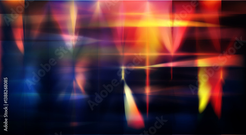 Modern ribbed glass bg. Abstract glowing bokeh background