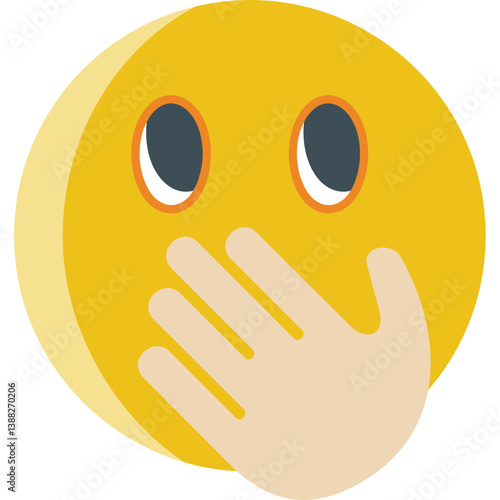 Face with Hand Over Mouth Icon