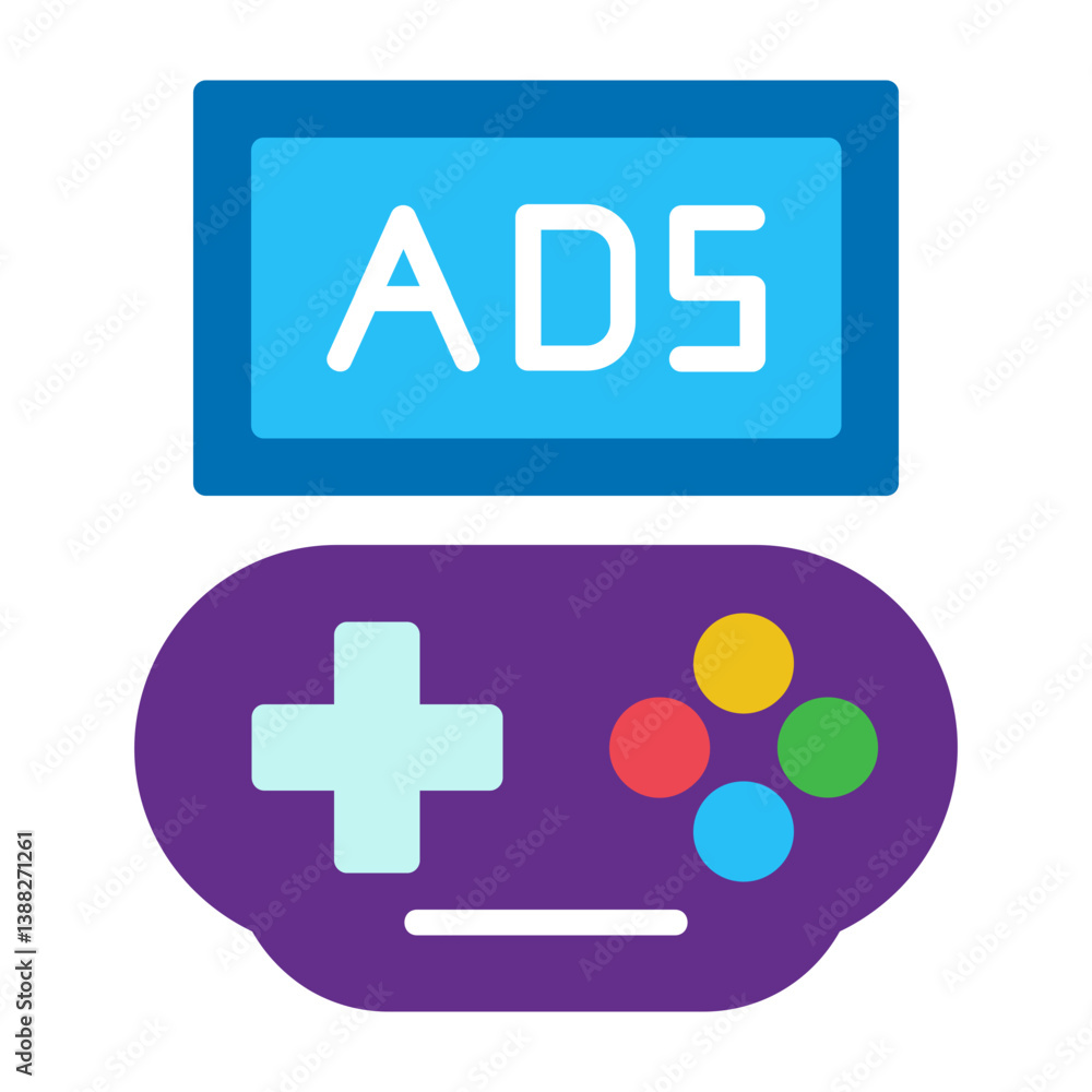 Fototapeta premium Game Ads Icon