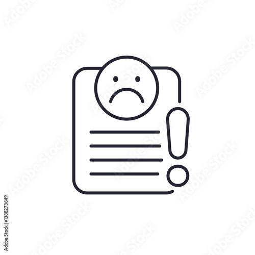 complaint icon on white, line vector