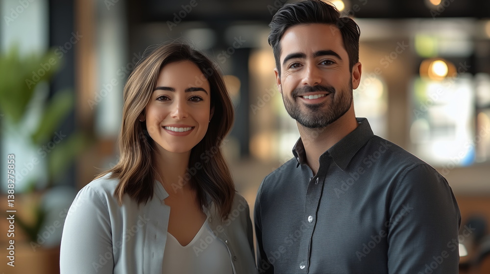 Smiling office portrait of professionals Smiling office portrait of professionals
