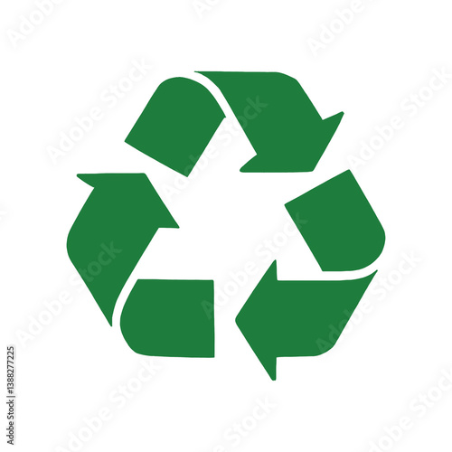 Green recycling icon – universal eco symbol