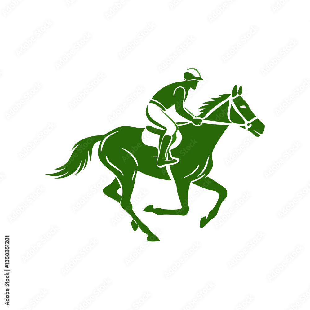 Horse Rider Racing Icon for Equestrian Event Promotions and Horseback Riding Clubs Horse Rider Racing Icon for Equestrian Event Promotions and Horseback Riding Clubs
