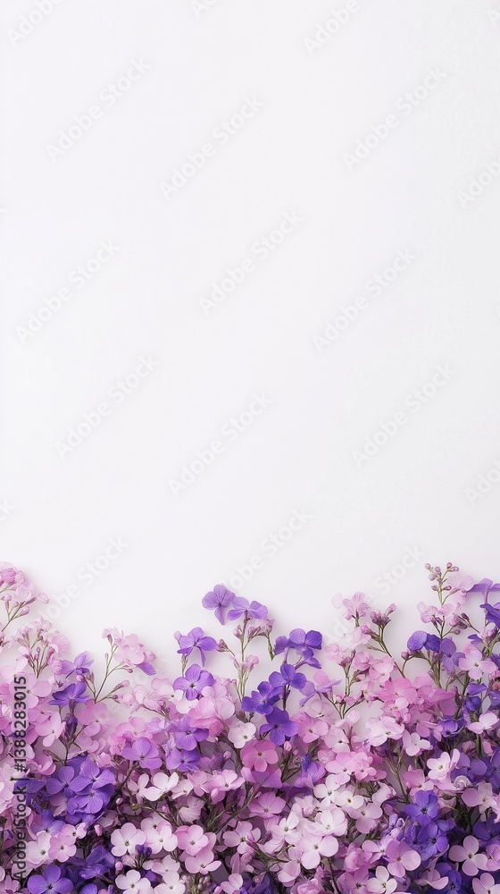 Naklejka premium Colorful flower arrangement enhancing tranquil space with delicate pastel hues, creating a vibrant and serene atmosphere