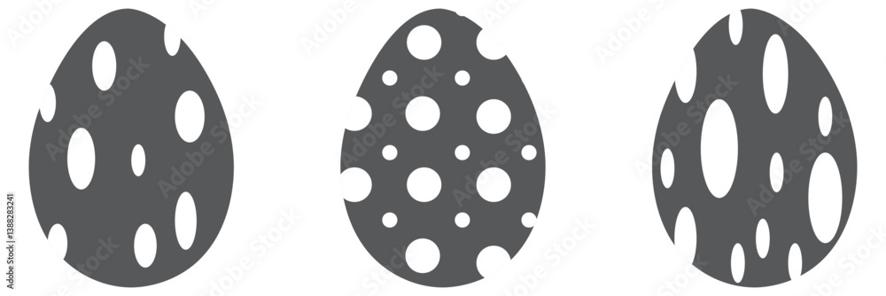 custom made wallpaper toronto digitalEaster eggs colorful icons collection with different patterns on black background. Vector illustration