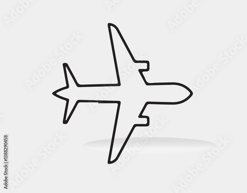 aero plane icon sign vector