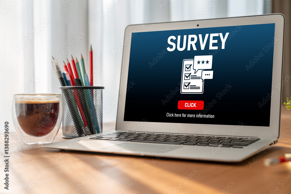 Online survey form for modish digital information collection on the internet network
