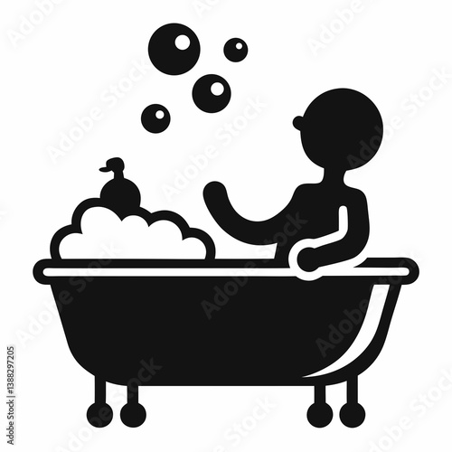 girl taking a bath