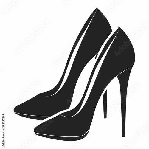 black high heel shoes