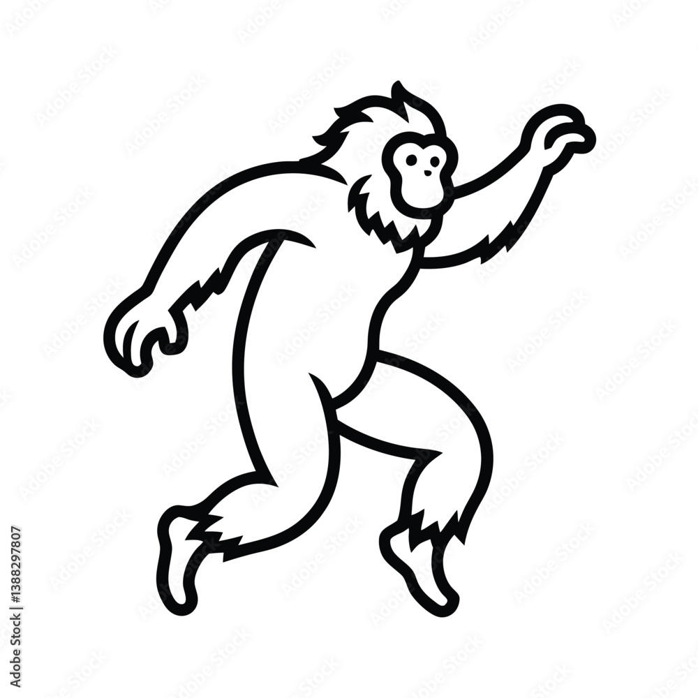 Fototapeta premium Ape Character Design Graphics. 