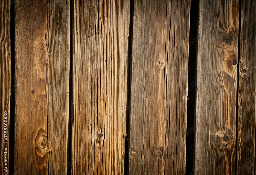 Obraz premium A close up of a wooden wall with a dark background.