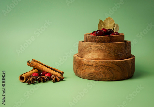 pinch bowls with cinnamon sticks and anise