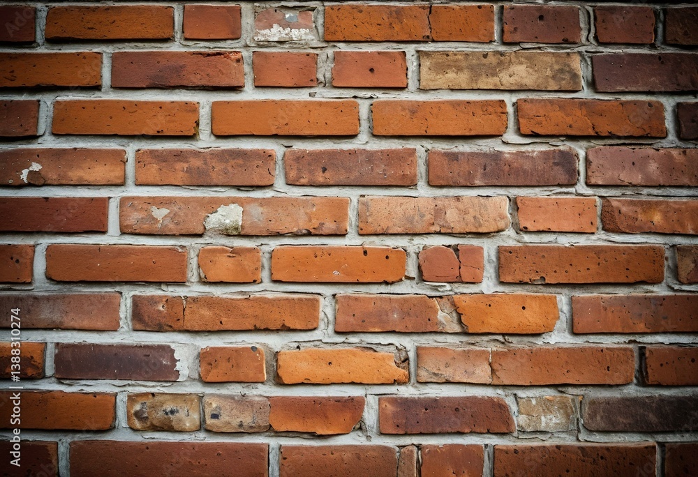 Obraz premium A red brick wall with a black background.
