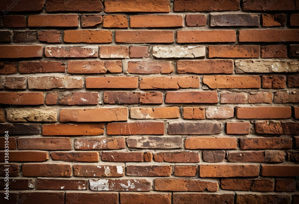 Obraz premium A red brick wall with a black background.