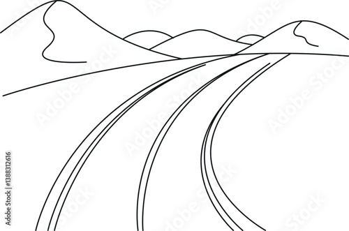 Mountain road  icon 