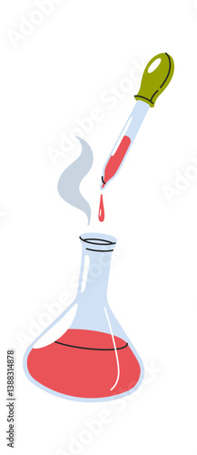 Chemical reagents experiment hand-drawn elements