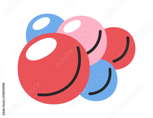 Colored balls for chemical experiment
