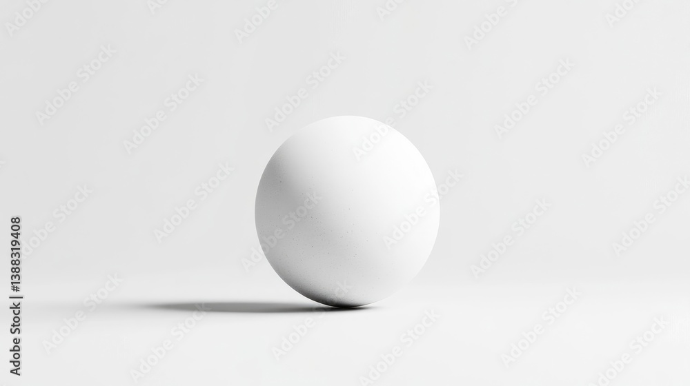 Single white sphere on plain background Single white sphere on plain background