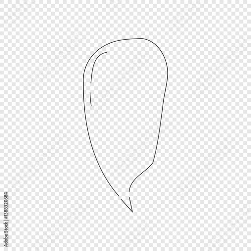 tall narrow dialogue bubble