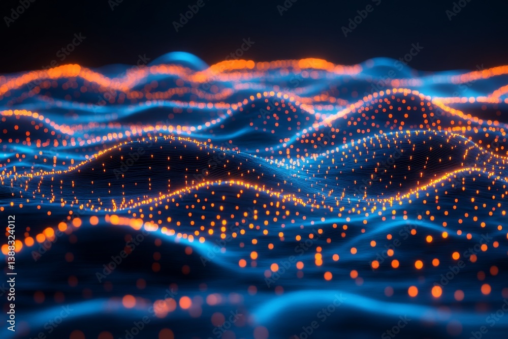 A lively abstract scene with a multitude of little dots on a colorful background A lively abstract scene with a multitude of little dots on a colorful background