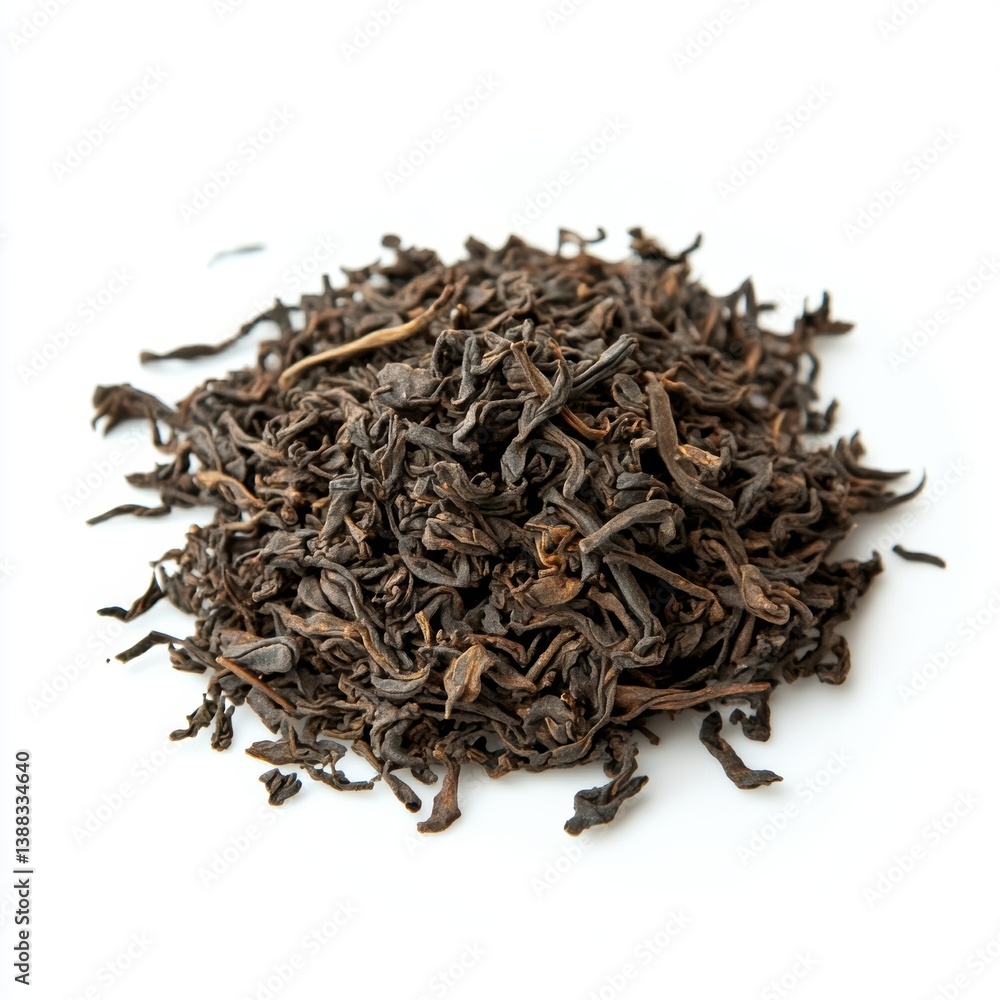Closeup view of dried tea leaves to make tasty tea drinks. Closeup view of dried tea leaves to make tasty tea drinks.