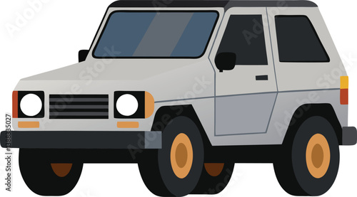 SUV coupe car on a white background