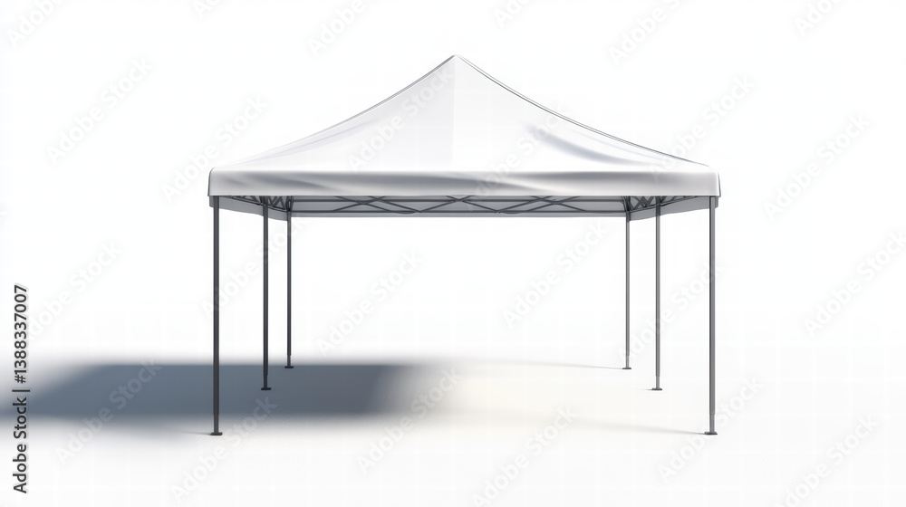 A commercial market tent with an open-sided design