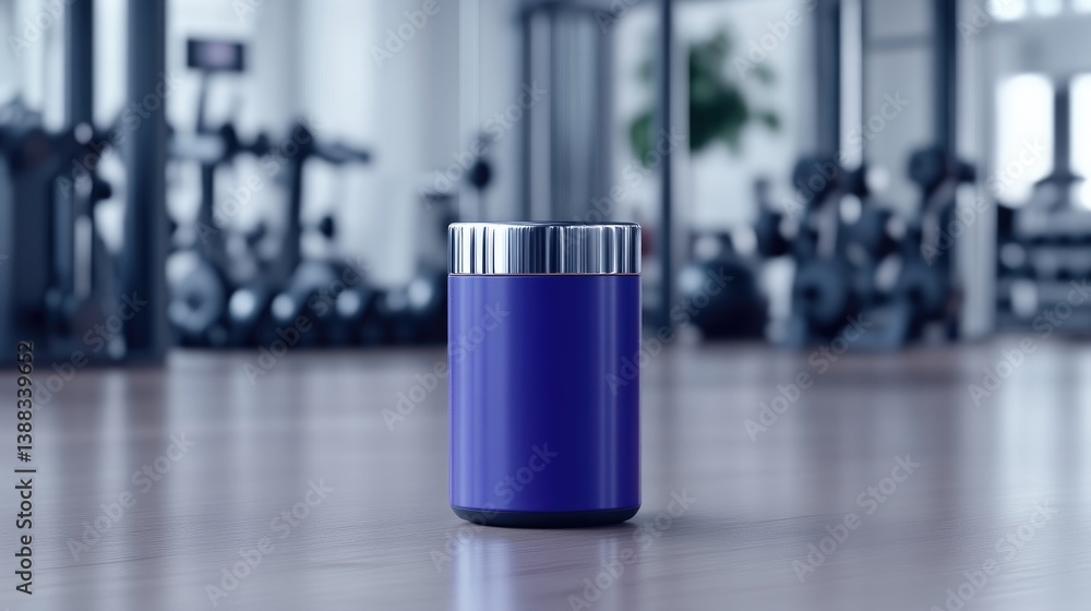 Modern, vibrant, cylindrical portable audio device. A stylish, fitness-focused accessory Modern, vibrant, cylindrical portable audio device. A stylish, fitness-focused accessory