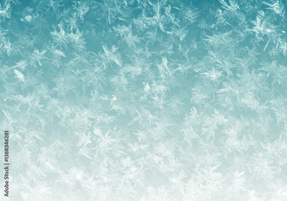 Obraz premium Frostbite Gradient with Icy Mint and White Chill Texture