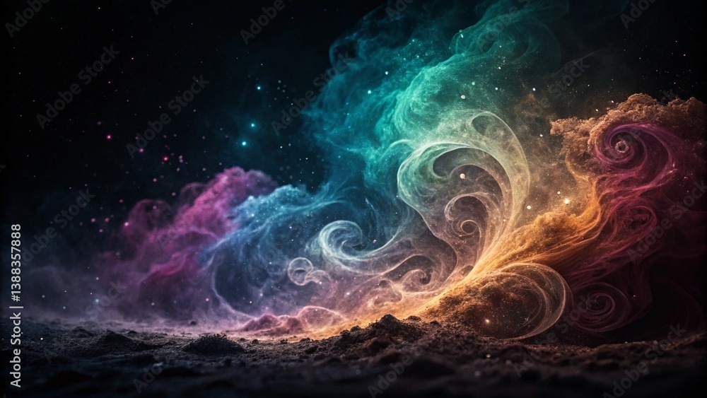 Fototapeta premium Visualization of space. Generative AI