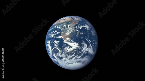 Serene earth a stunning view of our planet from space