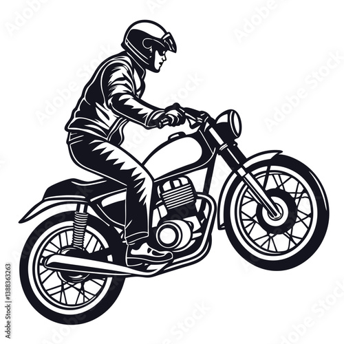man riding a motorcycle