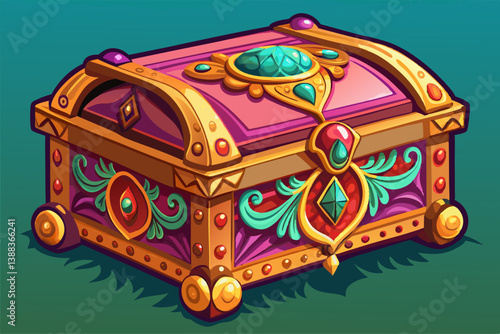 vector of Old jewelry box